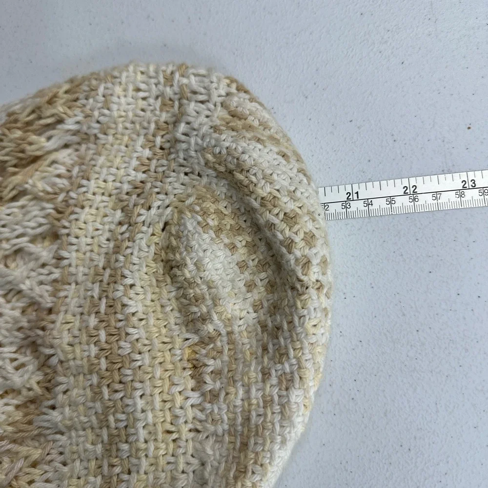 Womens Handmade Crochet Macrame Market Bag Reusable Minimalist Net Picnic Earthy